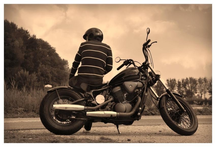 Man Motorcycle Transportation Male