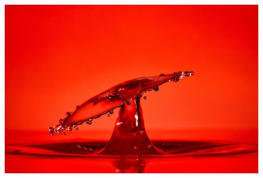 Red Drop Splash Impact