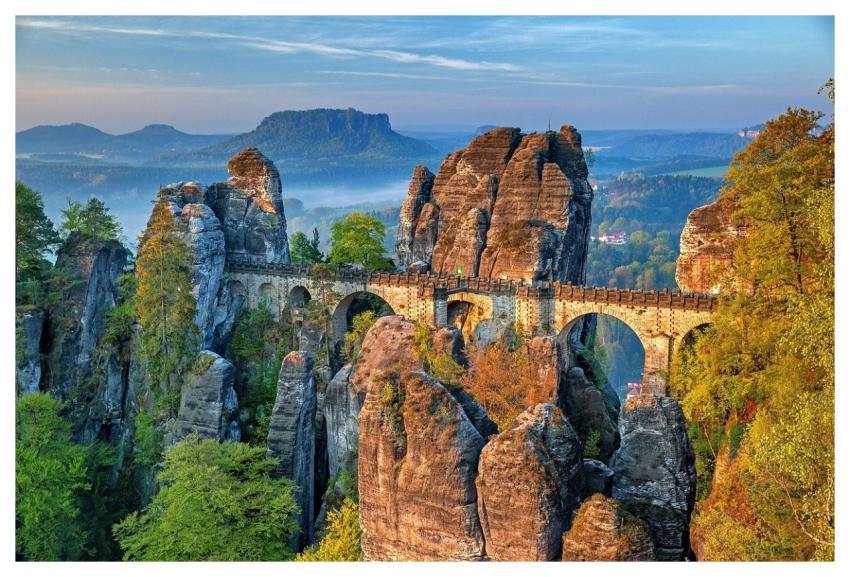 Bastei Bridge Rock Formation Elbe Sandstone Mounta