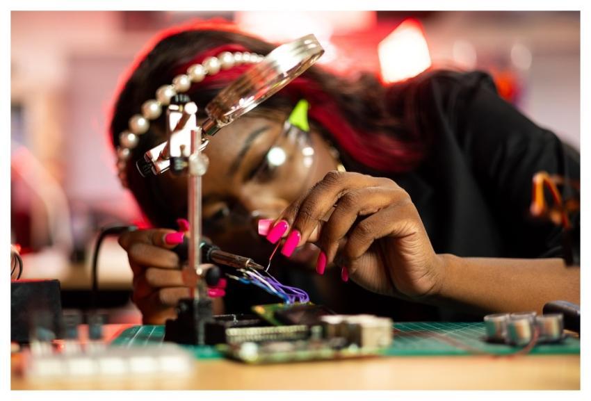 Woman Engineer Tech Electronics