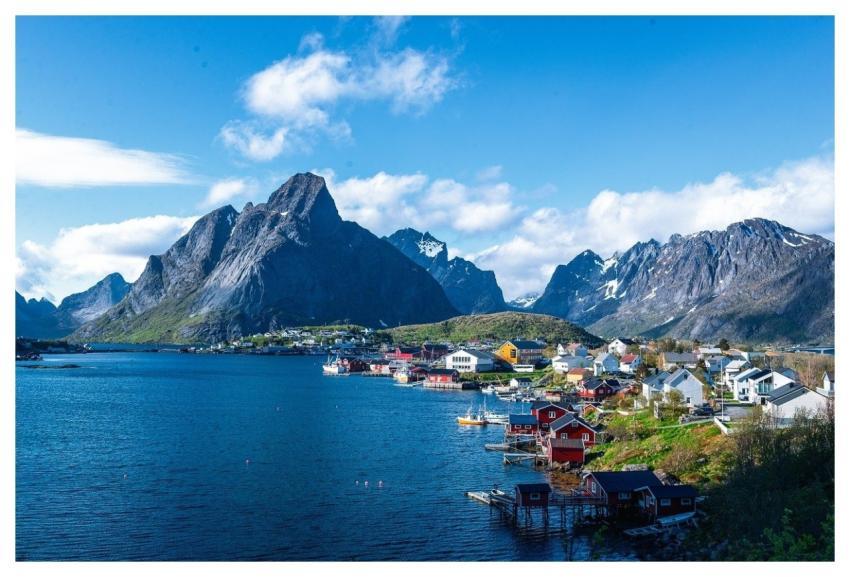 Norway Fjord Sea Mountains