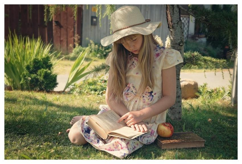 Girl Read Book Child