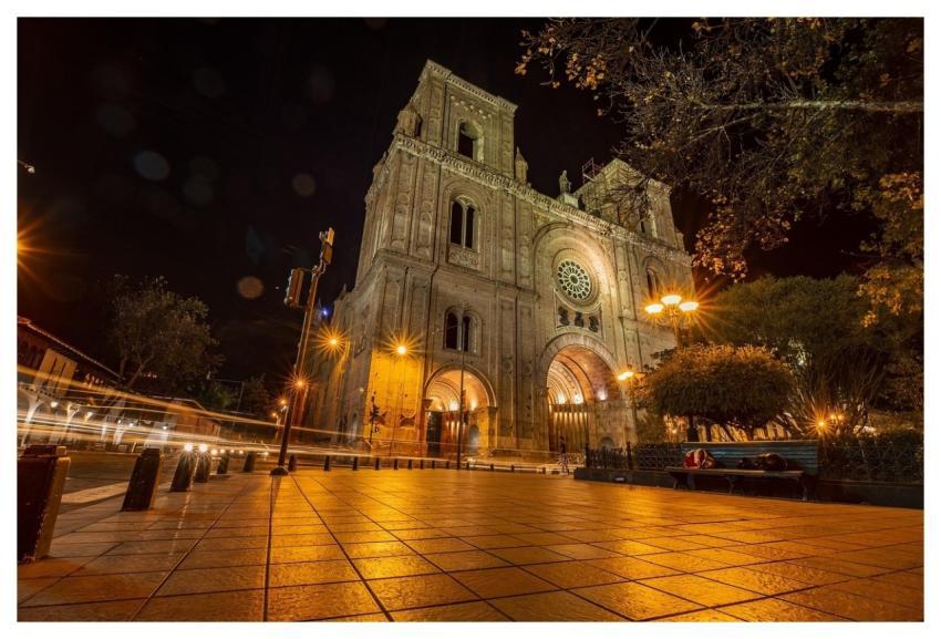 Cathedral Of Cuenca Night Basin Night Ecuador