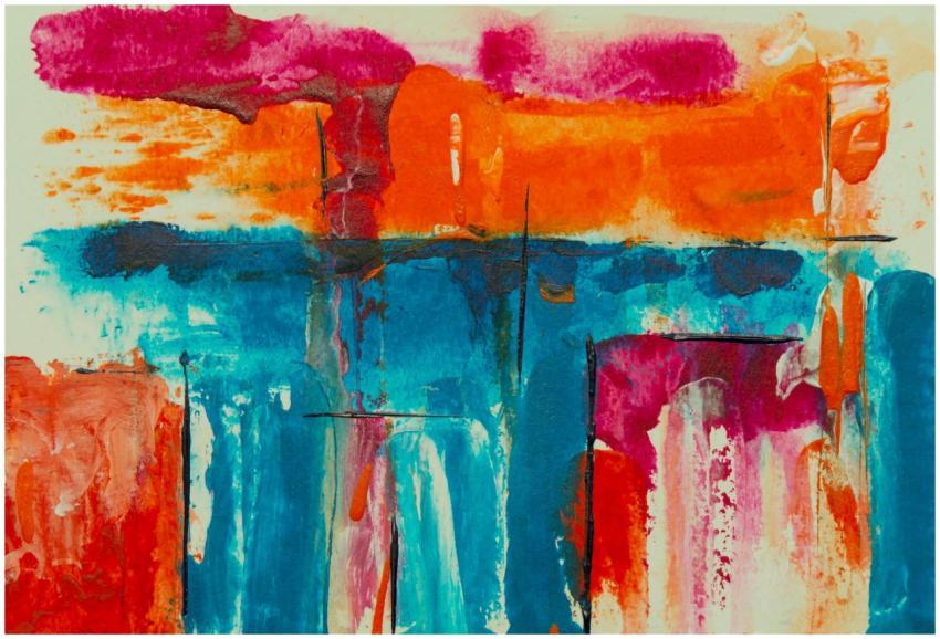 Colorful abstract artwork showcasing vivid hues an