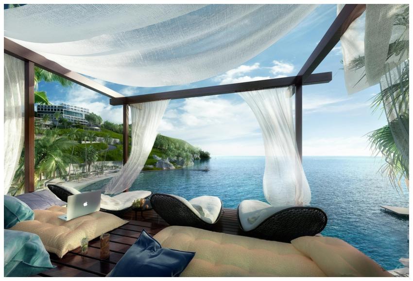 Relaxing oceanfront cabana in Bodrum, perfect for