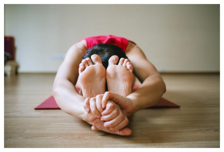 Yoga Legs Young Woman Sports
