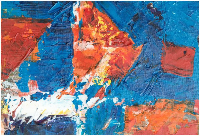 Colorful abstract expressionism artwork with vivid