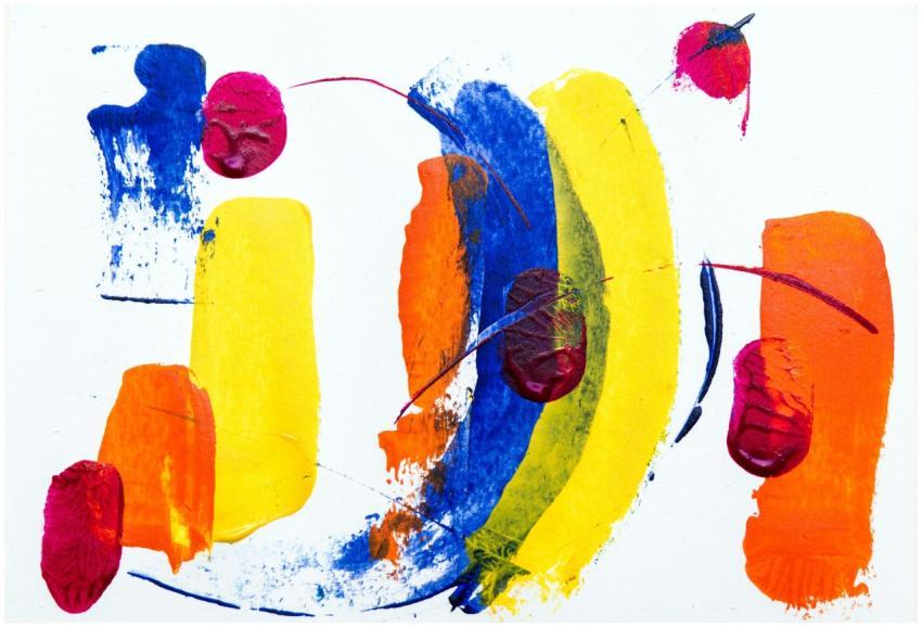 Bold abstract art with vibrant colors and expressi