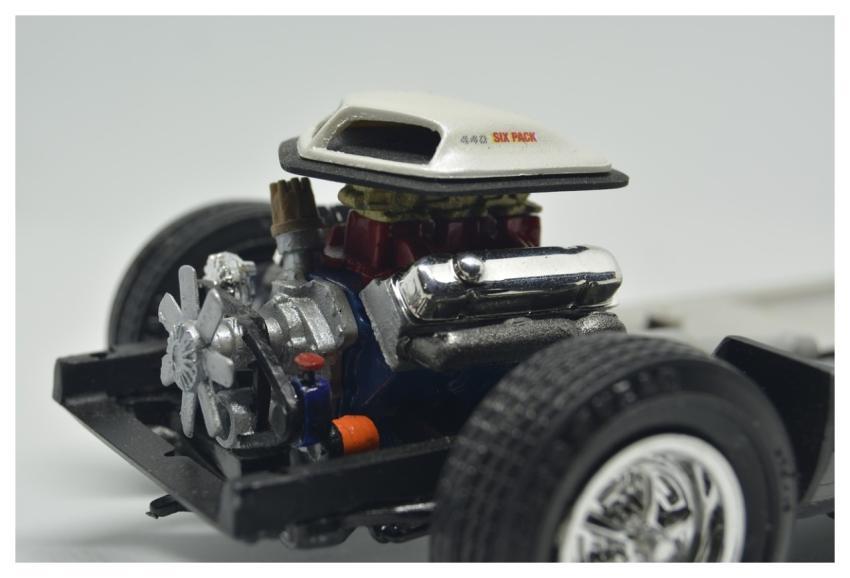 Abstract Photo Plastic Model Car Engine 440 Gray A