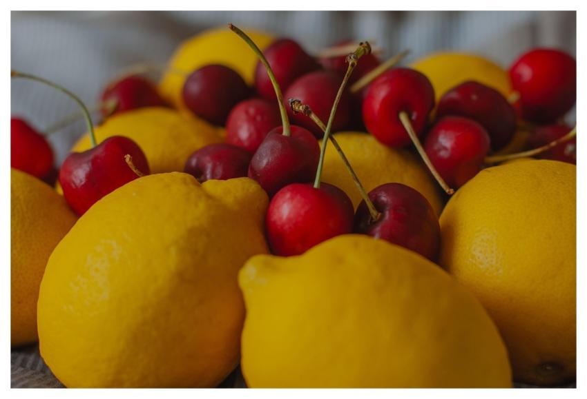 Lemons Cherries Fruit Citrus