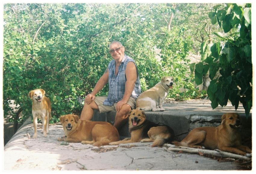 Happy man enjoying a sunny day in Vũng Tàu with do