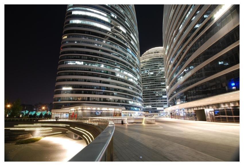 Night View City Night View Beijing Wangjing