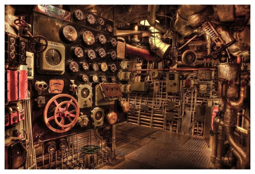Battleship Engine Room Historic War