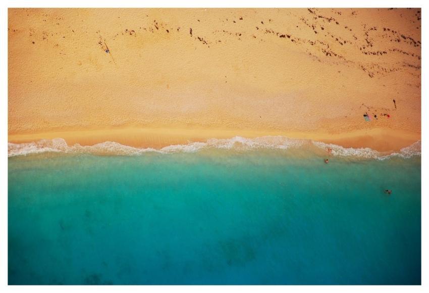 Beach Shoreline Aerial View Bird's Eye View