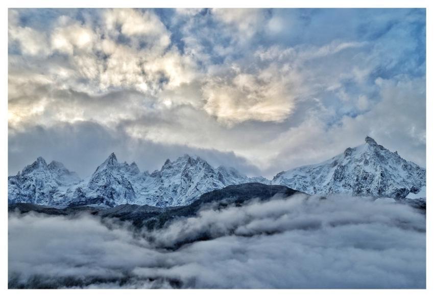 Chamonix France Mountains Clouds