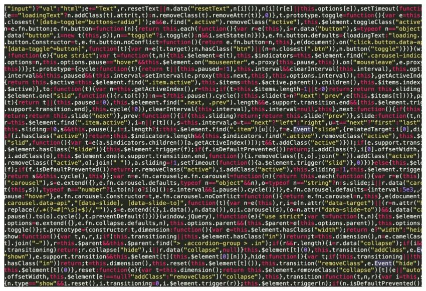 Vibrant and detailed view of JavaScript code on a