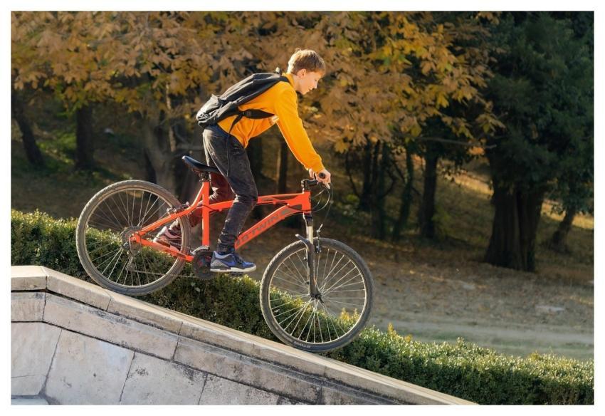 Boy Bicycle Stunt Child