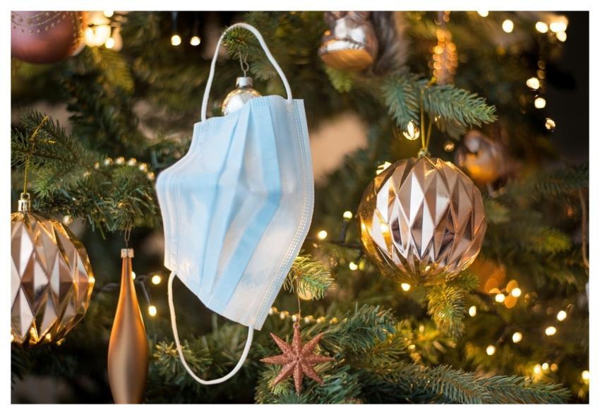 Face Mask Tree Ornament Lights