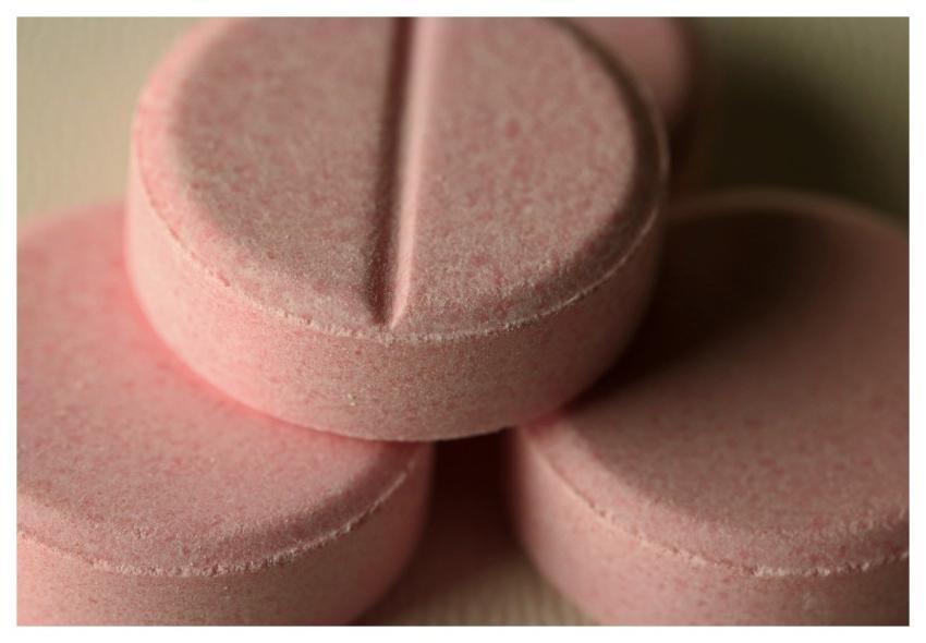 Pink Tablets Round Flat Pills