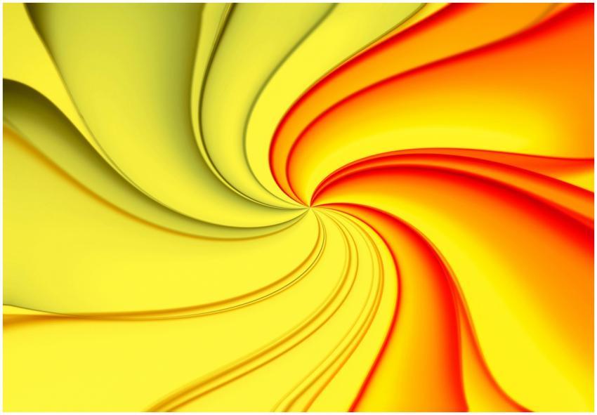 Dynamic abstract swirl pattern with vibrant yellow