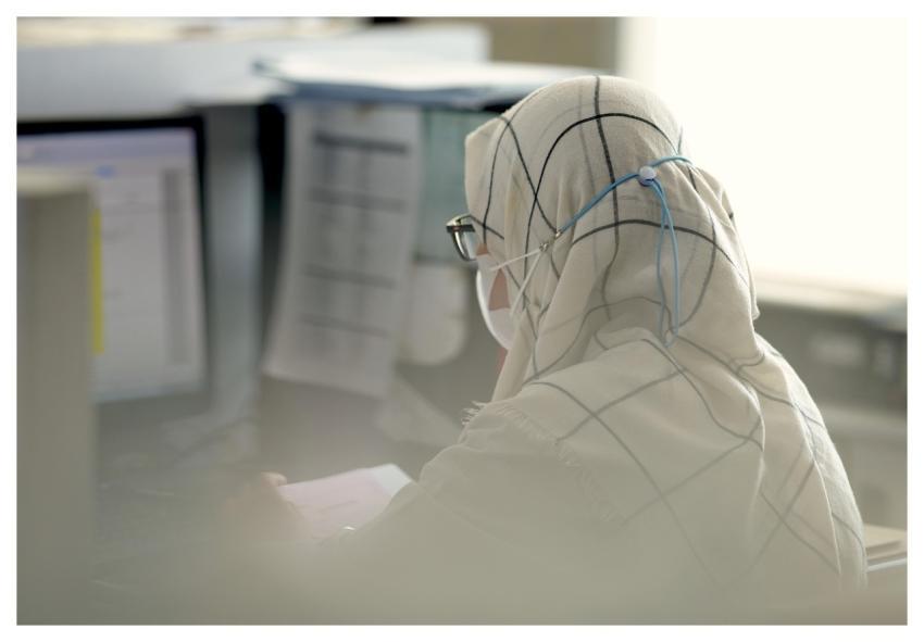 Woman Administrator Computer Concentration