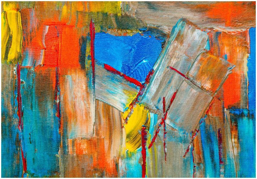 Colorful abstract painting with vibrant textures a