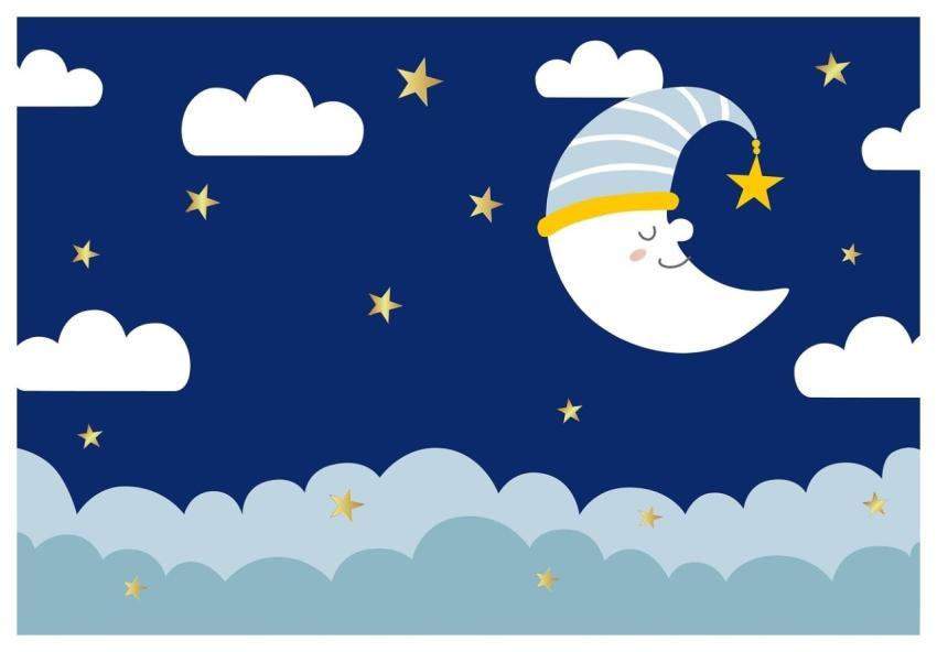 Night Cartoon Moon Mac Wallpaper