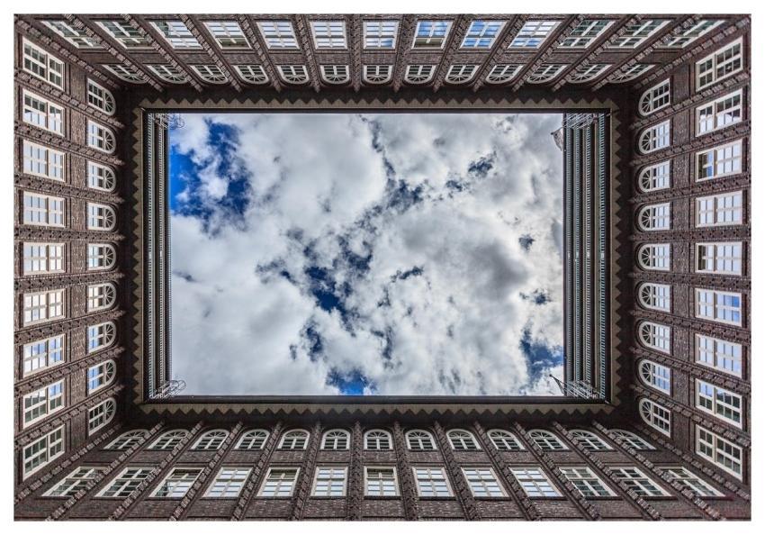 Chilehaus Building Clouds Sky