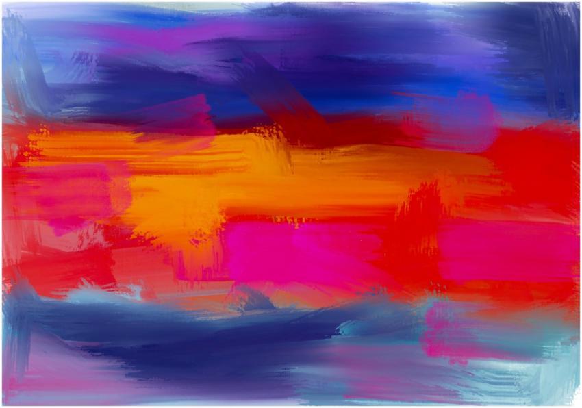 Colorful abstract painting with vivid brush stroke