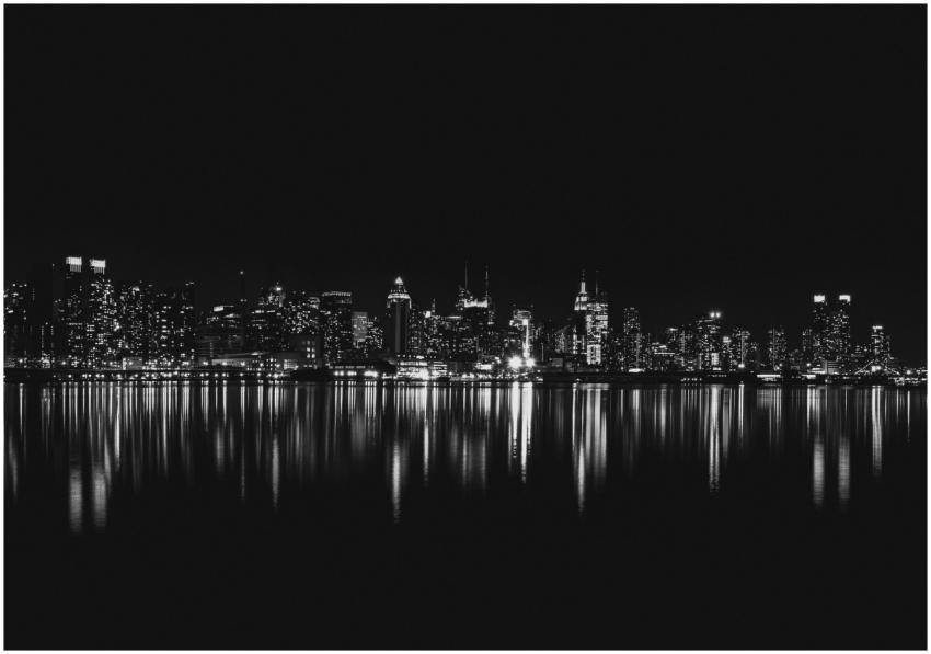 Captivating black and white view of New York City