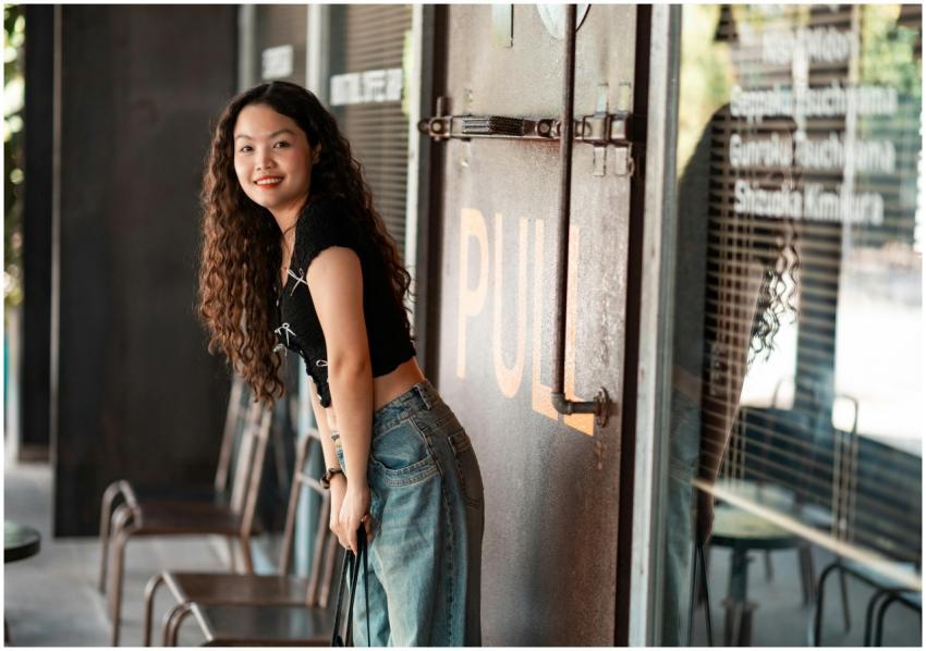 Casual Stylish Woman Leaning