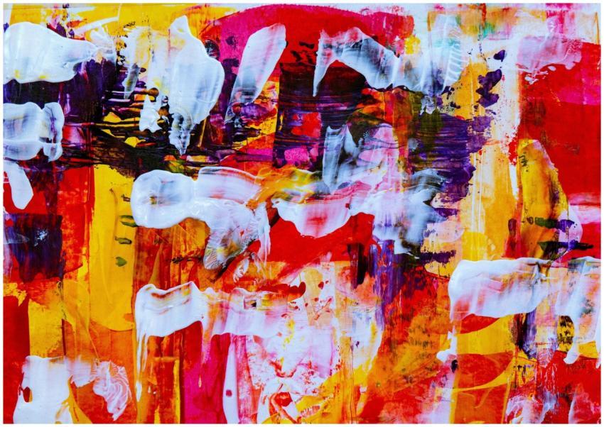 A vibrant mix of colors in an abstract expressioni