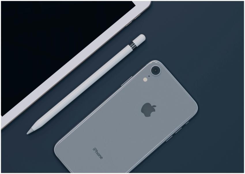 Sleek design of Apple iPhone, iPad, and Pencil hig