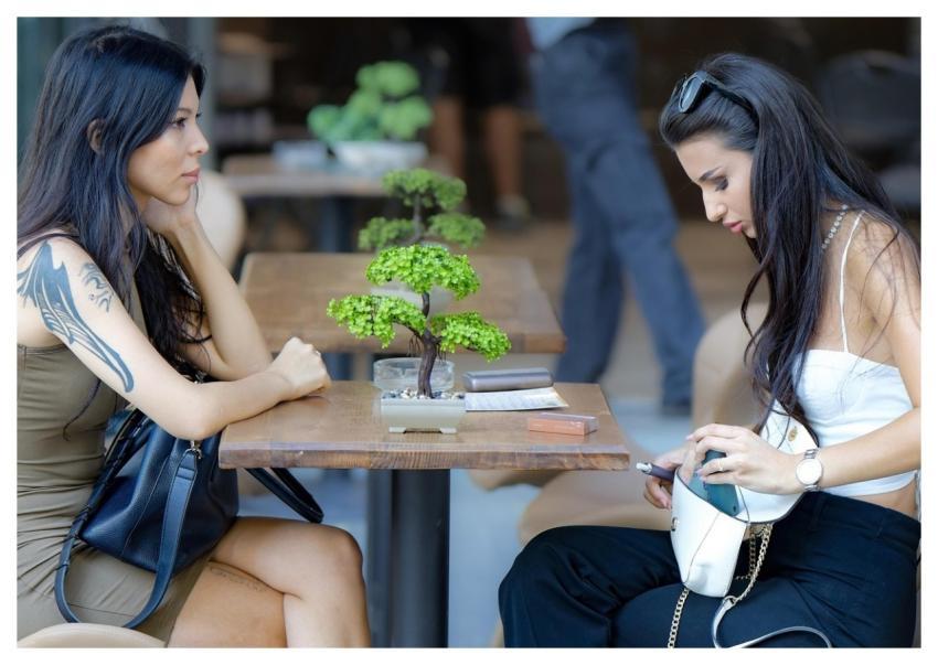 Girls Sitting Plant Nature