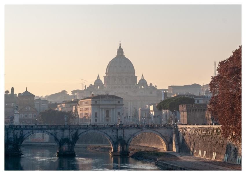 Rome Sunset Bridge Dome