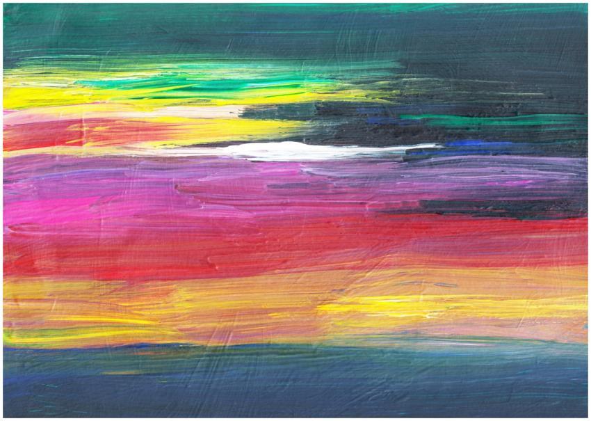 Colorful abstract painting with dynamic brushstrok