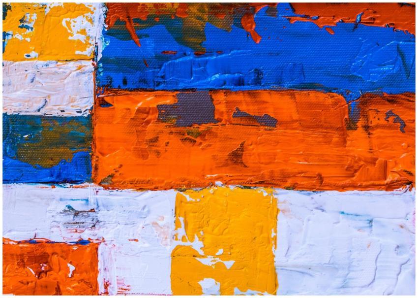 Explore vibrant abstract art with bold colors and