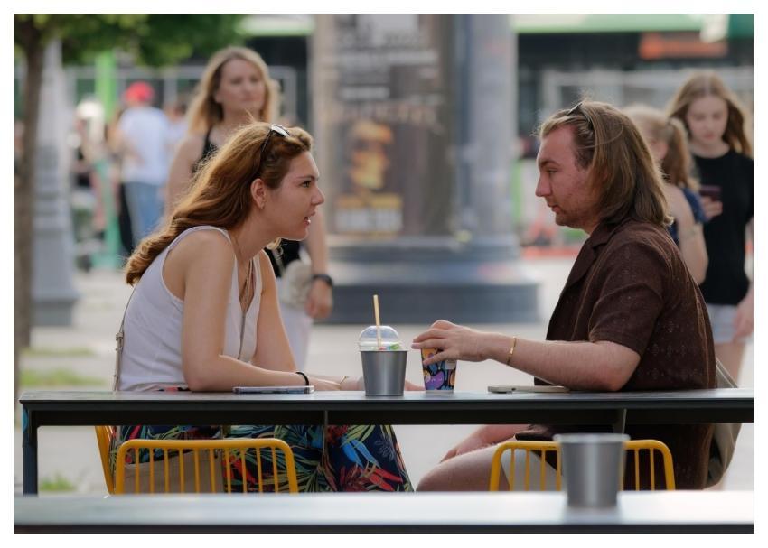 People Sitting Backgammon Terrace