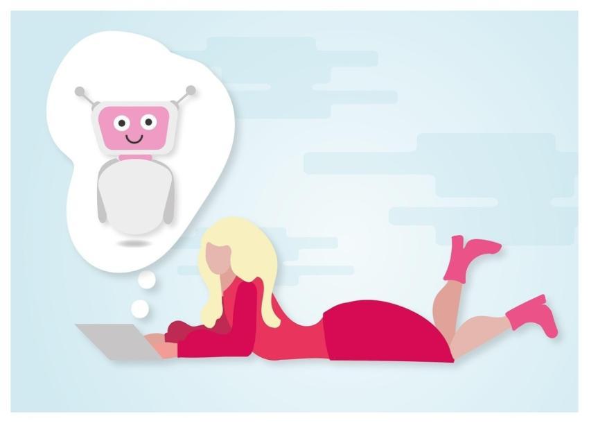 Woman Computer Chatgpt Digital