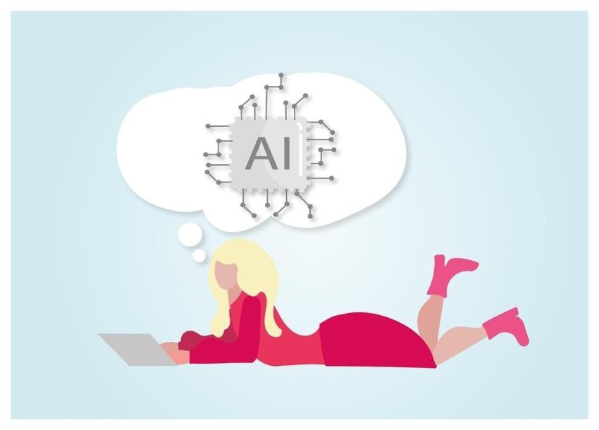 Woman Computer Chatgpt Digital