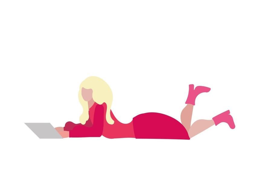 Woman Laptop Computer Digital Art