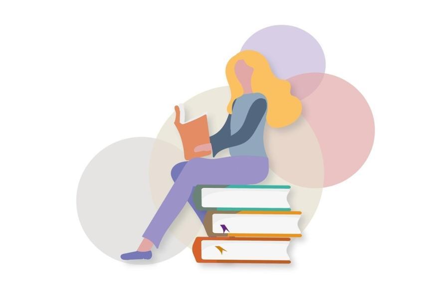 Woman Book Read To Sit