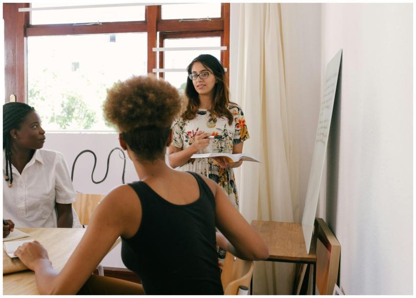 A diverse team engaged in a collaborative office m