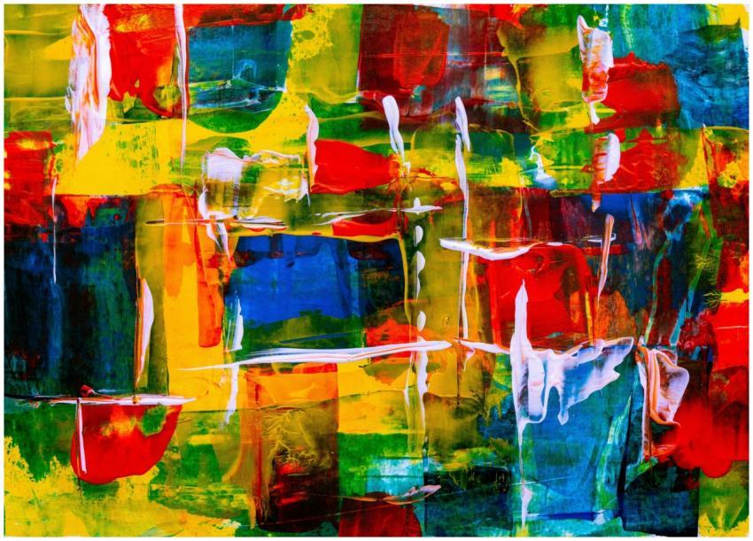 Colorful abstract expressionist painting with vivi
