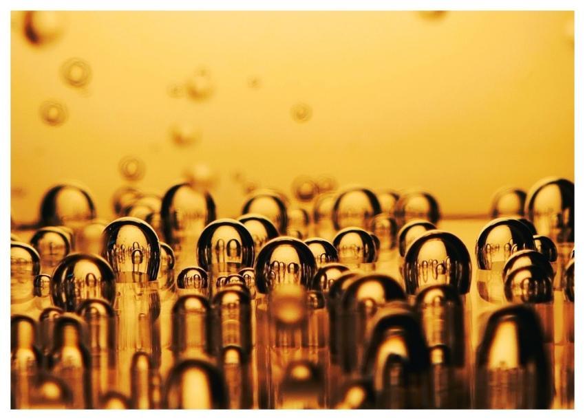 Air Bubbles Gold Bubbles Water Drops Carbonic Acid