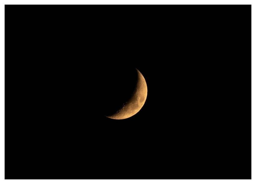 Crescent Moon Moon Night Nature
