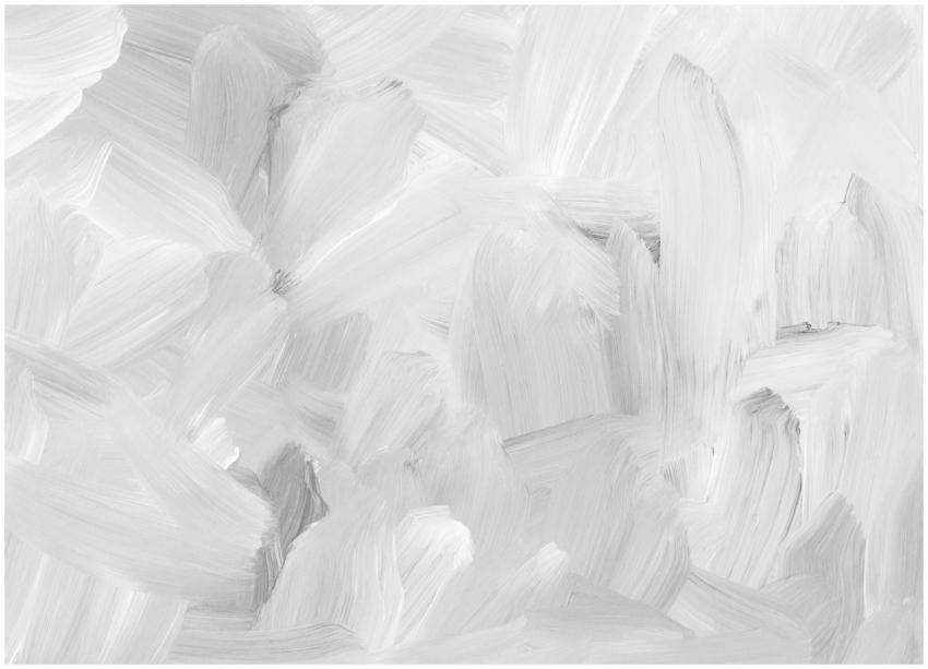 A close-up of abstract white brushstrokes creating