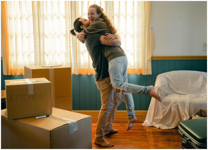 Side view full body barefoot young bearded male in