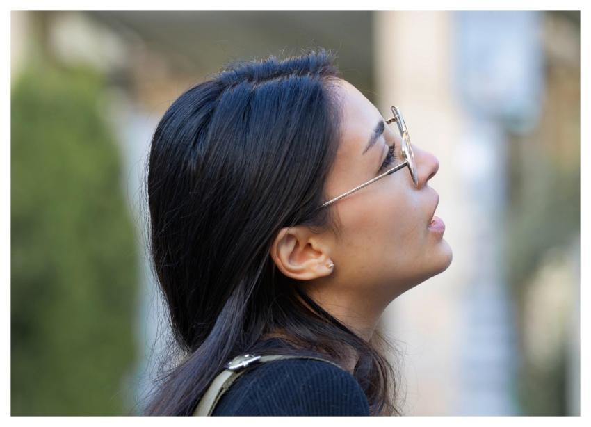 Woman Head Eyeglasses Side