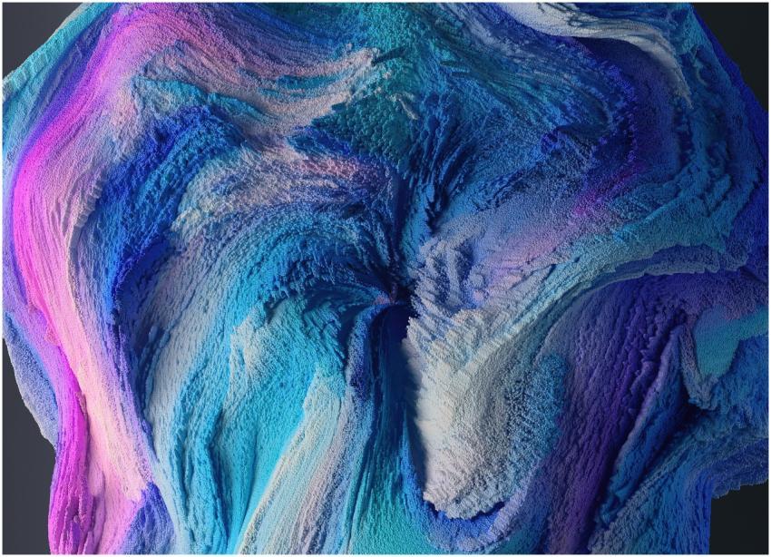 Colorful abstract texture art in blue and purple h